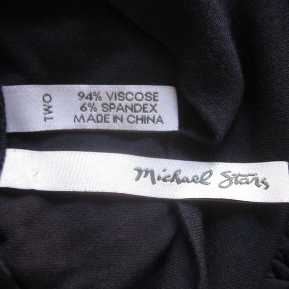 Michael Stars Size 2 Navy Blue Pullover Sleeveless Stretch Ruffle Accent Dress - Picture 3 of 12